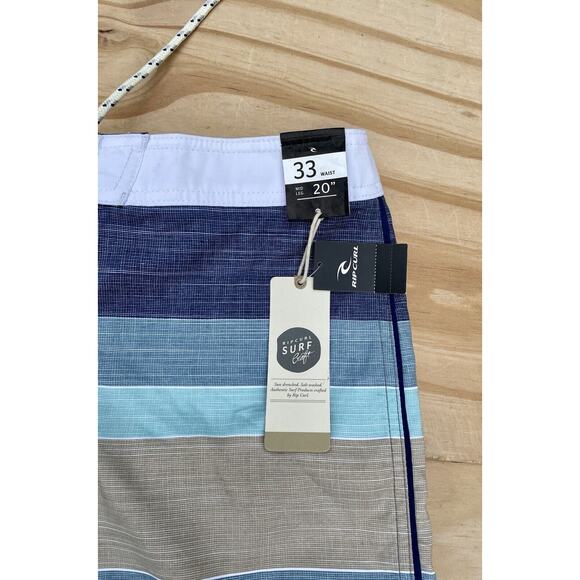 Rip Curl‎ Surf Craft Board Shorts Men's Beach, Swimming Multicolor Stripe Sz. 33 - Picture 2 of 6
